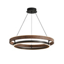 Axyaa Minimalist Wood Chandelier Upper Lower Luminous Retro New Chinese Dining Room Lamp