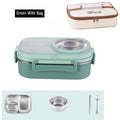 Axyaa Stainless Steel Thermal Lunch Box Set with Spoon - Leak-Proof Bento for Adults