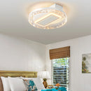 Axyaa Crystal Ceiling Light: Luxury White Fan Lamp for Bedroom, Living, Dining, Office