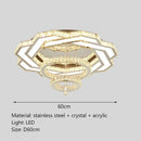Axyaa Nordic Crystal LED Ceiling Chandelier - Elegant Minimalist Luxury Lighting for Home