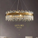 Axyaa Crystal Chandelier: Luxury Living Room & Bedroom Pendant Light