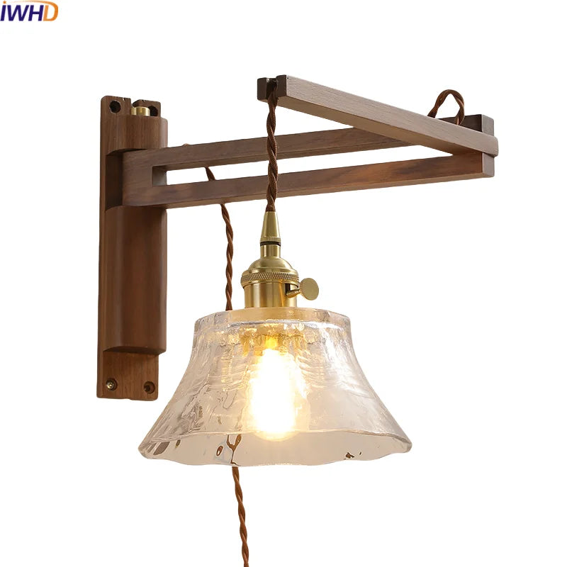 Axyaa Clear Glass LED Wall Sconce Modern Stair Light Fixture