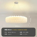 Axyaa Luxury Feather Glass Chandelier in Gold Finish - Elegant and Modern Lighting Solution