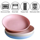 Axyaa Red Unbreakable Dinner Plates Set - Reusable, Dishwasher & Microwave Safe, BPA Free