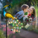 Axyaa Peacock Solar Garden Lamp: Outdoor Decorative Light, Auto On/Off, Waterproof, Solar Powered