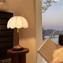 Axyaa Wooden Table Lamp LED Fabric Shade Office Bedroom Decor Light