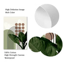 Axyaa Geometric Line Art & Green Plants Canvas Prints