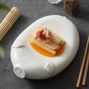 Axyaa White Ceramic Plates Set for Commercial and Hotel Use