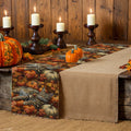 Axyaa Halloween Pumpkin Cat Table Runner Farmhouse Dining Decor