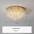 Axyaa Crystal Ceiling Lamp Steel LED Chandelier Lighting Fixtures Art Deco Style