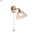 Axyaa Modern Copper LED Wall Lights with Clear Glass Switch