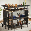Axyaa Mini Liquor Bar Cabinet & Table for Home Décor & Entertainment