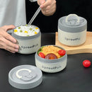 Axyaa Stainless Steel Insulated Round Lunch Box with Keep Warm Food Jar