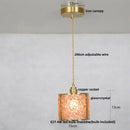 Axyaa Crystal Pendant Light: Luxury LED Copper Ceiling Lamp for Home Decor & Lighting