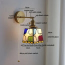 Axyaa Brass & Ceramic LED Wall Lamp - Vintage Style Stair & Bathroom Lighting