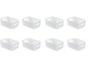 Axyaa Plastic Container Organizer Crate for Office, Kitchen Cabinet Storage