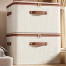 Axyaa Foldable Clothes Storage Box with Handle and Zipper, Closet Organizer for Wardrobe