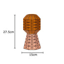 Geometric Ceramic Vase with Artificial Flowers - Axyaa Aesthetic Room Decor