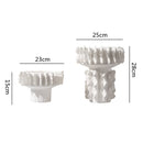 Axyaa White Lace Ceramic Vase - Handcrafted Home Decoration Essentials