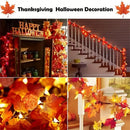 Axyaa Solar Maple Leaf Light String: Outdoor/Indoor Thanksgiving & Halloween Decoration