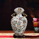 Axyaa European Crack Glaze Vase for Home Decor and Flower Arrangement