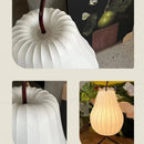 Axyaa Silk Pear Shape Floor Lamp - Wabi-sabi LED Lighting for Bedroom and Living Room