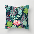 Axyaa Cactus Plants Pattern Cushion Cover Throw Pillow for Sofa Chairs