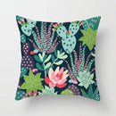 Axyaa Cactus Plants Pattern Cushion Cover Throw Pillow for Sofa Chairs
