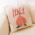 Fruit Girl Print Linen Pillowcase by Axyaa: Office Car Living Room Sofa Decor
