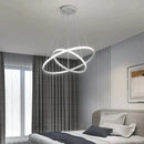 Axyaa LED Ring Pendant Chandelier Black Gold Modern Nordic Ceiling Light