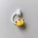 Axyaa Cute Heart Silicone Straw Covers for 7-8mm Straws