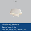 Axyaa Cream Fabric Ceiling Chandelier: Nordic Romantic Lighting for Home, Restaurant or Attic