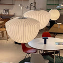 Axyaa Silk LED Pendant Lights: Elegant Wabi-sabi Chandeliers for Dining & Restaurant Decor