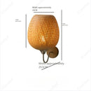 Axyaa Chinese Style Bamboo LED Wall Lamp for Living Room, Bedroom, and Hallway