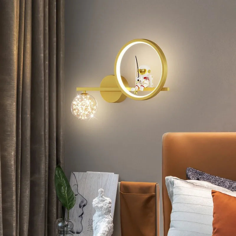 Axya Astronaut Star Projector LED Wall Lamp for Kids' Bedroom