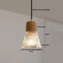 Axyaa Clear Glass LED Pendant Light Chandelier - Home Decor Hanging Lamp