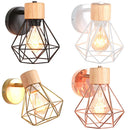 Axyaa Vintage Wire Cage Wall Sconce Light for Bedroom and Restaurant
