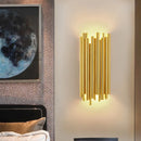 Axyaa Gold Crystal Wall Sconce - LED Bedroom Living Room Decoration