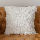 Axyaa Faux Fur Cushion Cover 18x18inch 12x30 Inch Grey Ivory White Black Soft Cozy Home Decor
