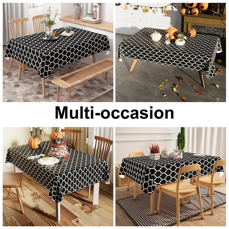 Axyaa Waterproof PVC Table Cloth for Dining & Coffee Tables