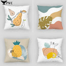Nordic Fruit Leaf Pillowcase by Axyaa: Modern Abstract Art for Home Living