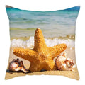 Natural Coastal Starfish Ocean Print Pillow Cover for Axyaa Home Décor