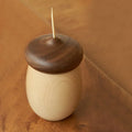 Axyaa Wooden Acorn Toothpick Barrel Hazelnut Cotton Swab Box Nordic Nut Toothpick Holder