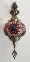 Axyaa Handcrafted Stained Glass Wall Lamp Art Deco Decor Globe Fixture