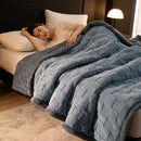 Axyaa Three-Layer Plush Blanket: Thick, Warm, & Versatile