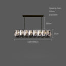 Axyaa Crystal Round LED Chandelier for Dining Room Bedroom Living Room