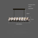 Axyaa Crystal Round LED Chandelier for Dining Bedroom Living Room - Art Lighting Fixture