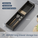 Axyaa Adjustable Dish Rack Drawer Organizer Storage Holder Shelf