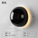 Axyaa LED Round Wall Lamp for Bathroom Bedroom, Nordic Modern Design, Sconce Stair Kids Room
