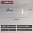 Axyaa LED Pendant Lamp: Minimalist Strip Chandelier for Dining Room, Kitchen, or Bar